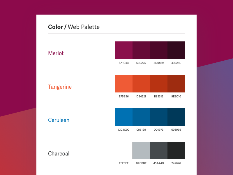 Web Color Palette by Reid Hitt for ExpandTheRoom on Dribbble