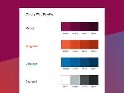 Web Color Palette branding color color palette health style guide visual identity