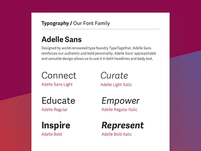 Typography adelle sans branding font family health style guide typography visual identity