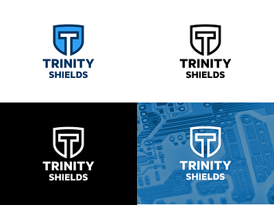 Trinity Shields Final branding electronics logo logo concepts logo design logos shield tech trinity trinity shields visual identity