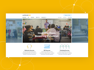 RethinkEd - Homepage Design