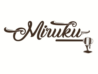 Miruku Lettering brand lettering logo vector