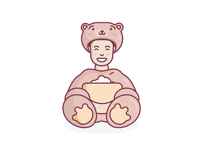 Theo, the Bear adobe animal bear character costume funny icon illustration illustrator movie netflix person