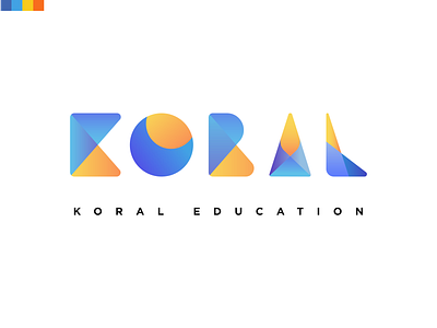 KORAL Education - The Start art blue brand branding character clean design flat icon identity illustration illustrator ios logo minimal mobile type typography ux vector
