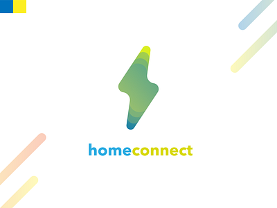 HomeConnect brand branding building clean concept design distribution electricity flat gradient green house icon identity illustration illustrator logo minimal vector water