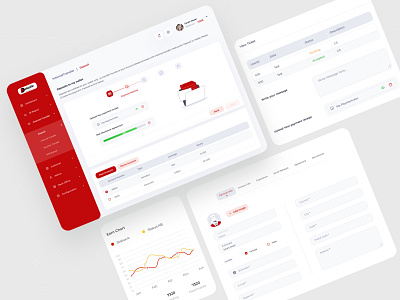 Deltafx pannel app back office chart dashboard design edit form minimal design panel pannel product design profile steps table transition ui upload ux wizard