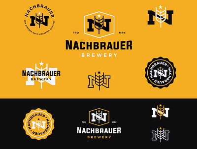 Nachbrauer Brewery badge beer brand brewery design geometric logo logotype mark monogram symbol