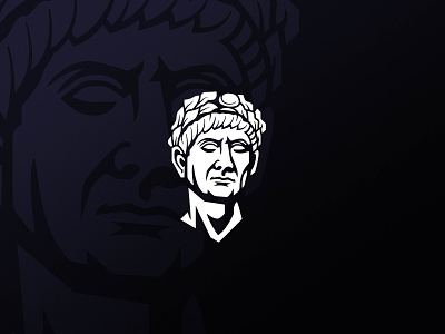 TRAIAN classic design emperor face head logo logotype mark roma rome symbol traian traianus