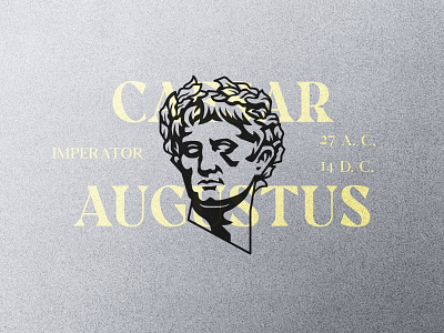 Augustus augustus caesar design emperor empire face head illustration logo logotype mark roma rome symbol