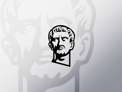 Nerva classic emperor face head illustration logo logotype mark nerva roma roman rome symbol