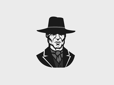 The Man In Black, Westworld character cowboy design illustration logo logotype mark mascot westworld william
