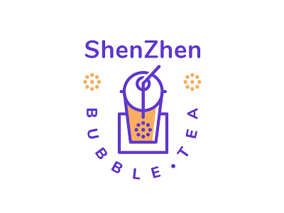 shenzhen brand bubble identity logo mark minimal tea