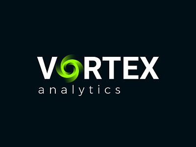 Vortex analytics analytics app brand design gradient logo mark vortex