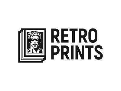 Retro Prints brand design hero logo mark poster print retro