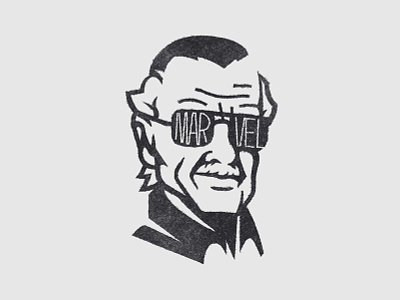 Stan Lee face head illustration logo logotype marvel marvelcomics minimalist simple stan stan lee symbol