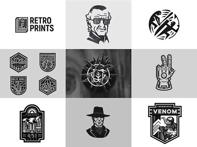 top nine 2018 badge best9 black white collection design illustration art logo logotype mark symbol top9