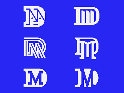 DM monogram exploration blue dm logo logotype mark md monogram symbol