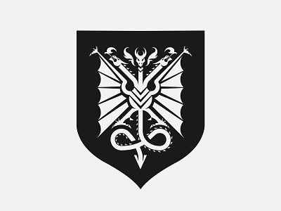 Targaryen Sigil badge crest dragon game of thrones heraldic heraldry logo shield sigil targaryen