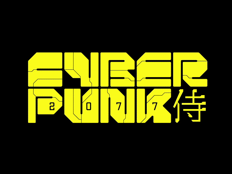 CyberPunk 2077 animation after effects animation cyberpunk cyberpunk 2077 gamer gaming geometric gif high tech japan logo logotype mark motion tech type typography ui