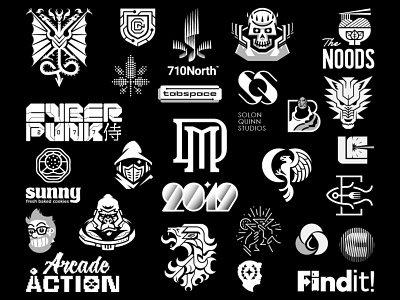 2019 marks and logos 2019 black collection geometric illustration logo logodesign logotype mark symbol top white