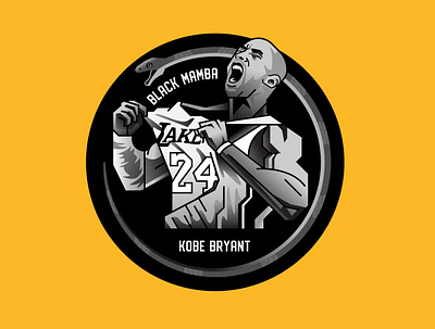 Kobe Bryant 24 badge basketball black bryant design geometric illustration kobe kobebryant logo mamba nba