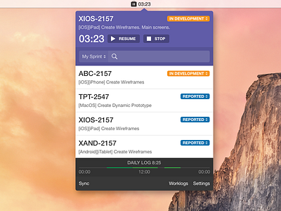 JTT Concept concept jira jtt mac os x time tracking