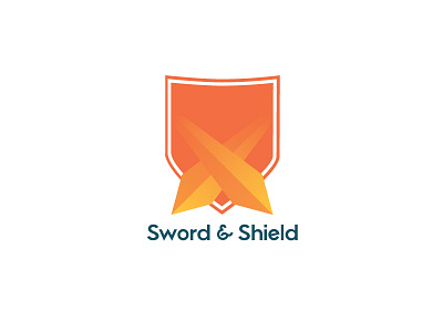 Sword Shield Logo Concept branding logo design thirty logos