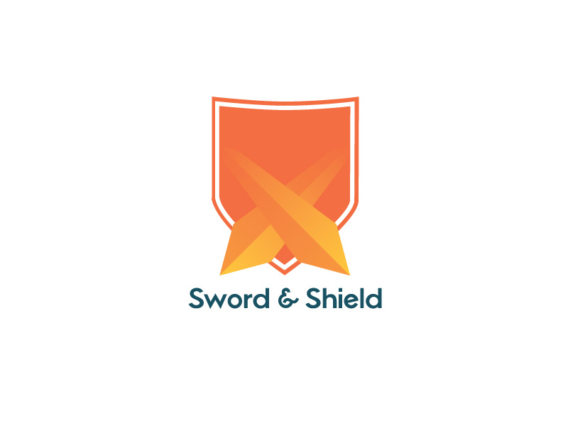 Sword Shield Logo Concept branding logo design thirty logos