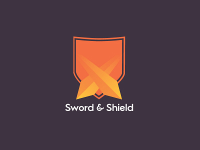 Sword Shield Logo Concept Dark branding logo design thirtylogos