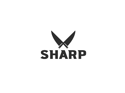 Sharp Logo Concept branding logo design thirty logos