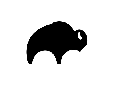 Buffalo 2d branding buffalo design flat logo vector