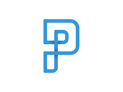 Proven Pattern 2d branding design logo p type typography vector