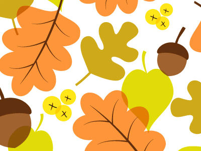 Simple Nature Patterns (Sept) autumn leaves pattern