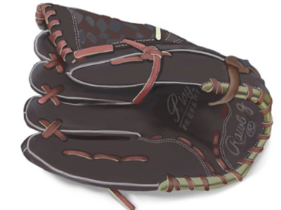 Baseball glove illustration