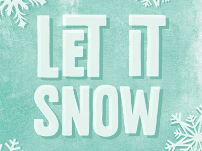 Snow Flurries design holiday texture typography winter