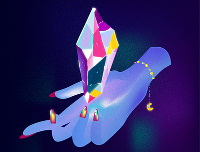 Inktober 01 / CRYSTAL illustration illustrator inktober motion graphics