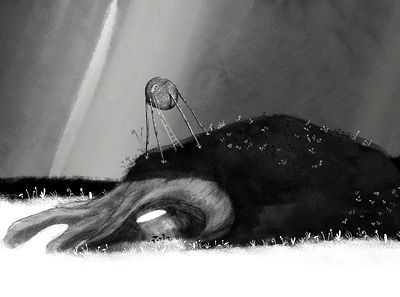 Soft Landing contrast drawing forest game grass illustration procreate sputnik