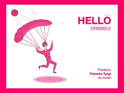 Hello Dribbble invite thankyou