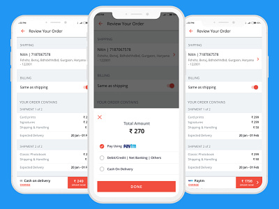 Order Review and Choose Payment method dailyui e commerce design interaction design payment method user experience design user interface visual design
