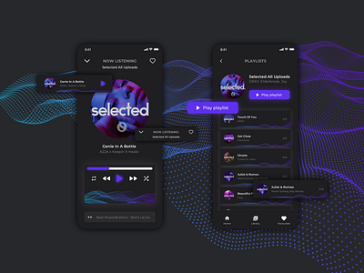 Mobile app music player concept