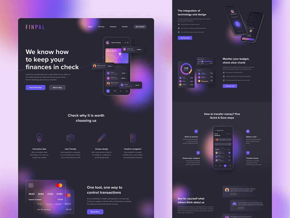 Fintech landing page by Dominika Pawlak for ValueLogic on Dribbble