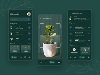 Plants care mobile app