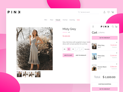 Product page pink design e commerce firstshot pink productpage uxui
