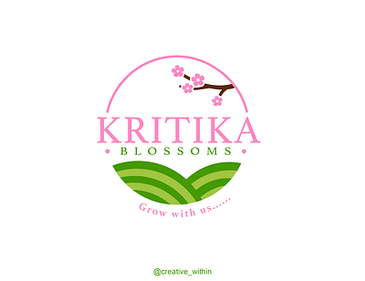Logo Design: Kritika Blossoms adobe illustrator brand identity branding company logo design flat flora illustration illustrator logo vector website