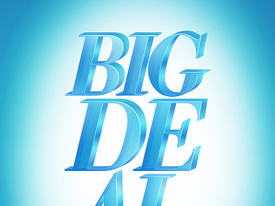 Big Deal 3d illustrator logo photoshop
