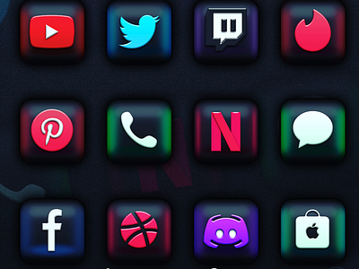 Glow 3D ios14 ios14homescreen iphone