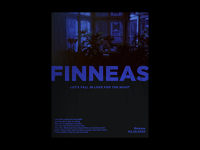 Finneas dark layout photography poster