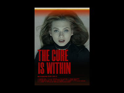 Poster for 'The Cure Is Within' fire poster red short film