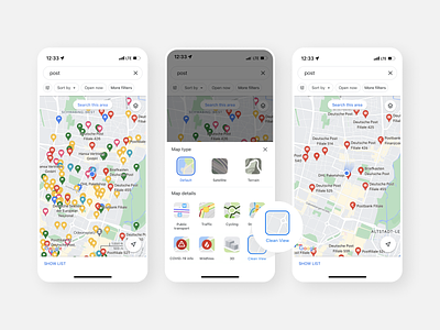 Google Maps Clean View google googlemaps map mobile search uidesign uxdesign view