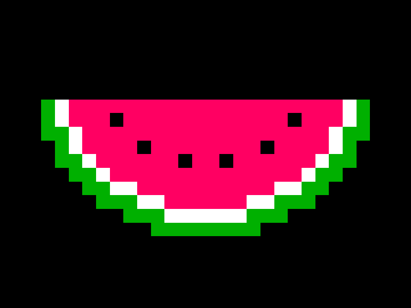 tiny pixel art watermelon